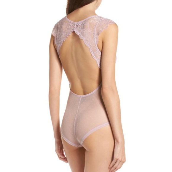 Sam Edelman Dawn Pink Lace Bodysuit M - Picture 3 of 13